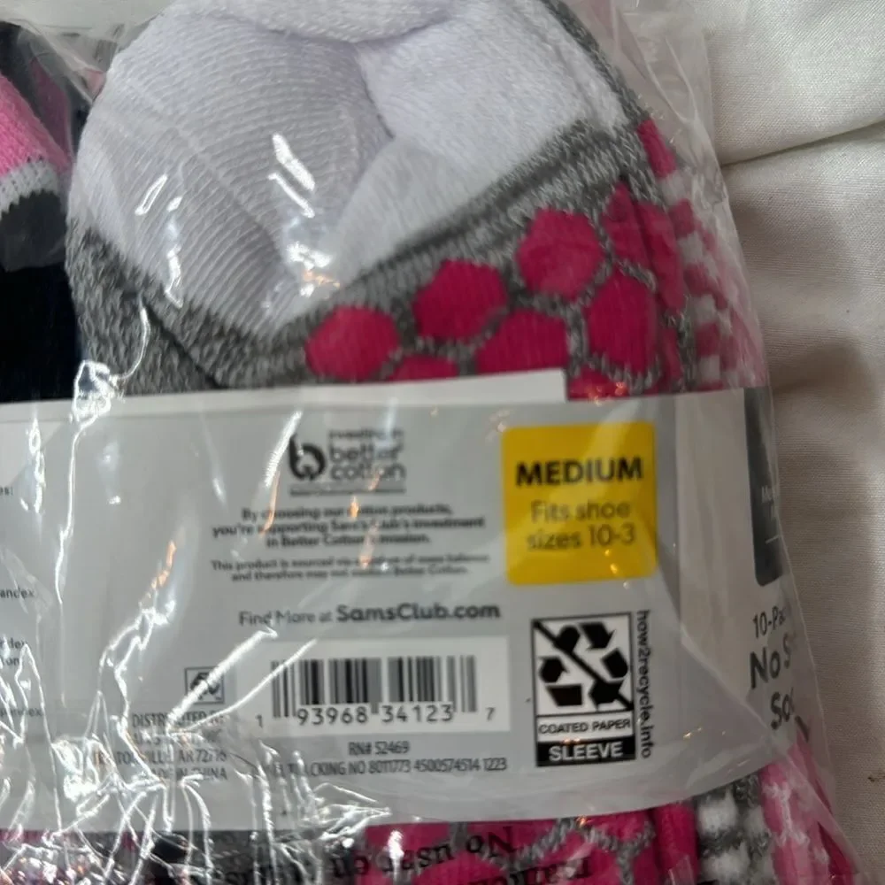 Member Mark Girl’s No Show Pack said stem Socks. Size 10-3.